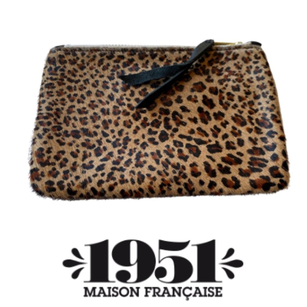 1951 Maison Francaise Leopard Clutch Purse Medium
